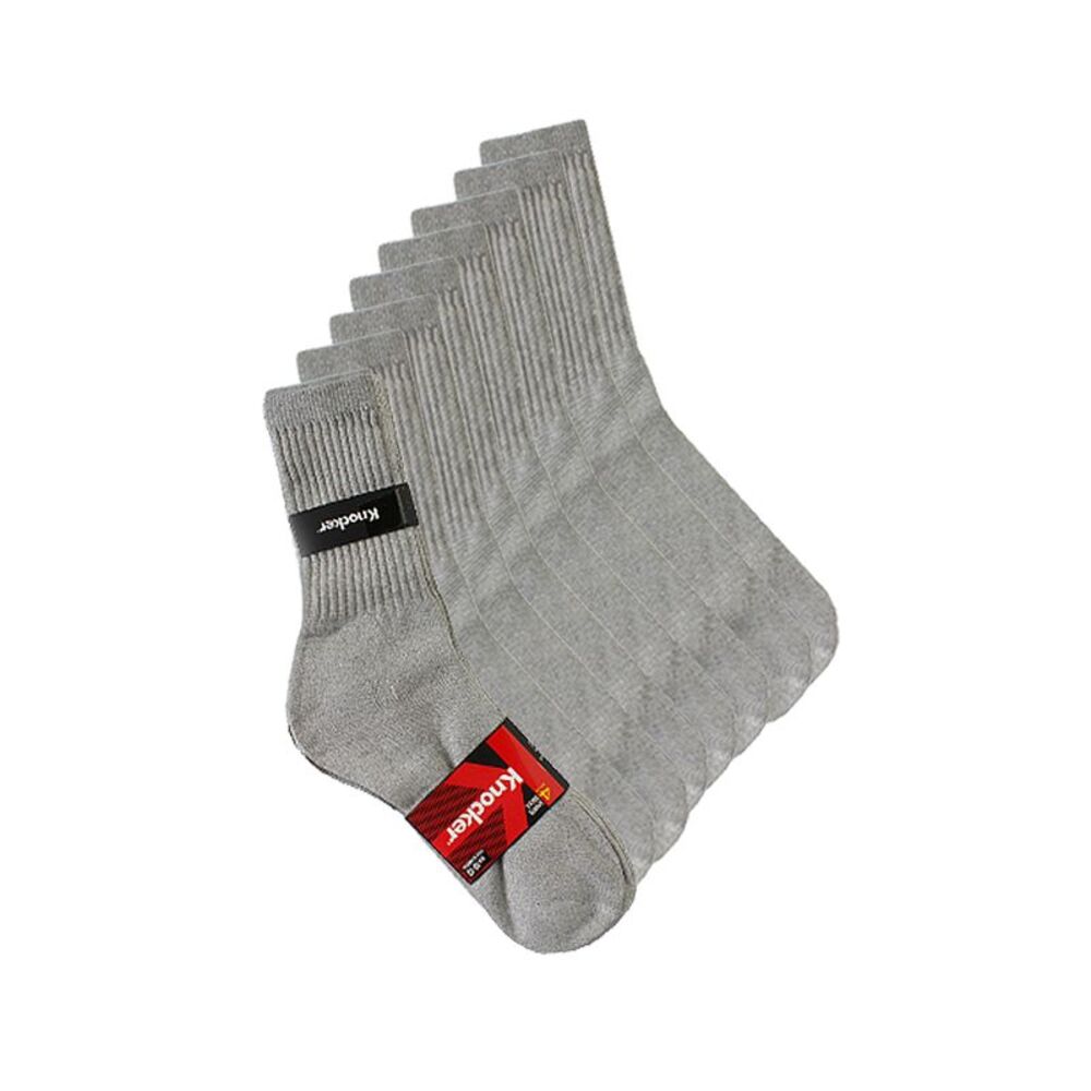 Knockers Men's 4 Pack Crew Sport Socks Grey